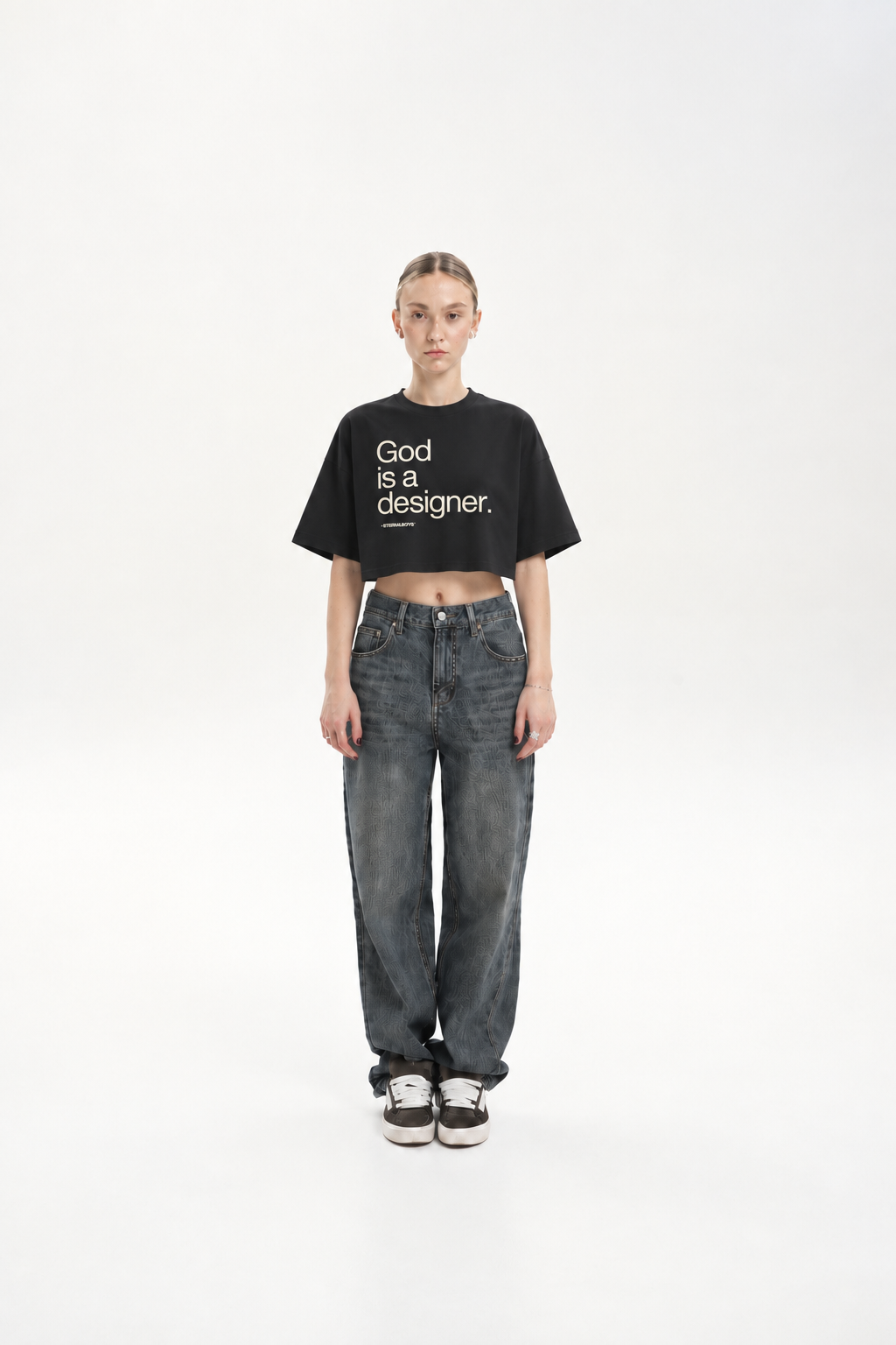 God Is a Designer Crop Tee