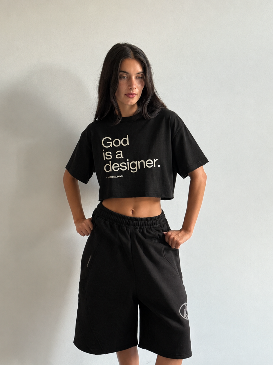 God Is a Designer Crop Tee